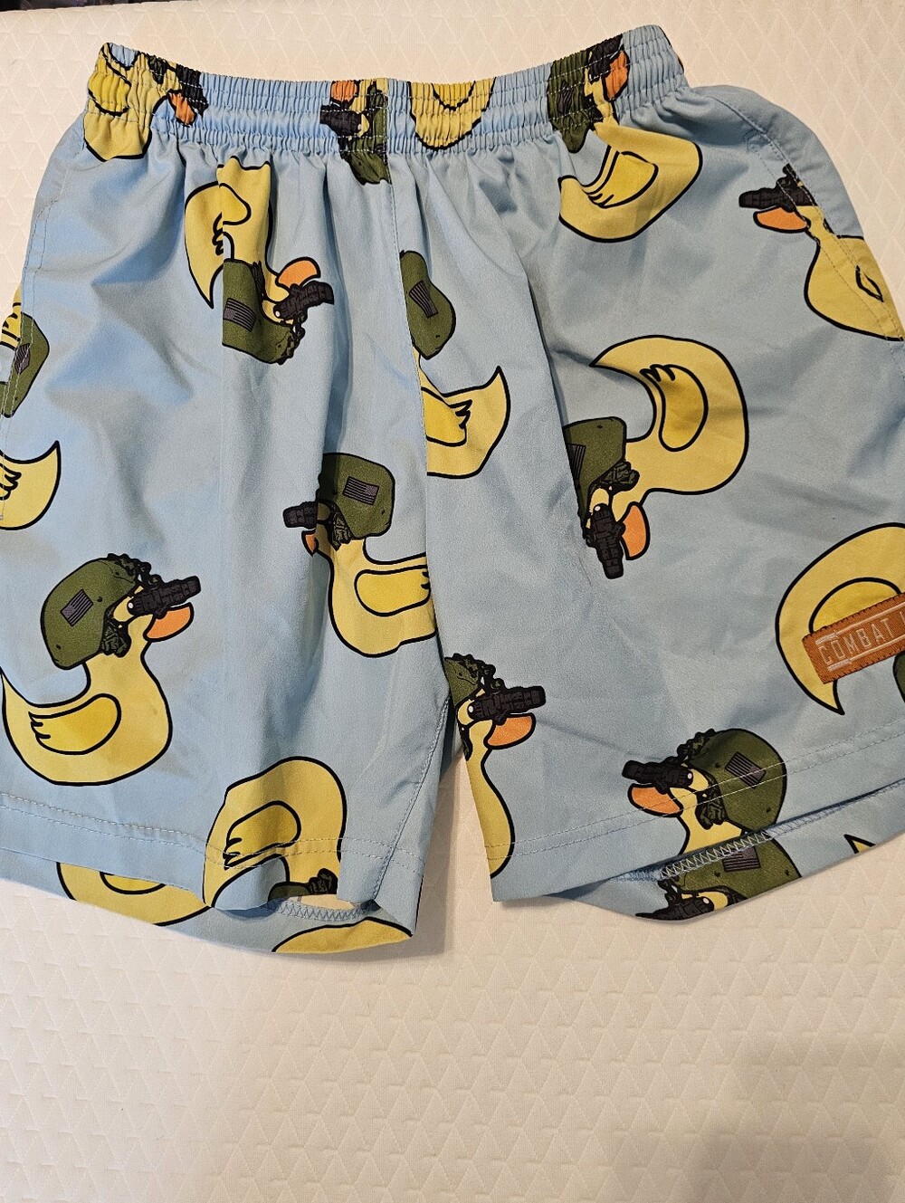 Combat Iron Apparel Tactical Duck Light Blue Athletic Training Shorts Men's Med